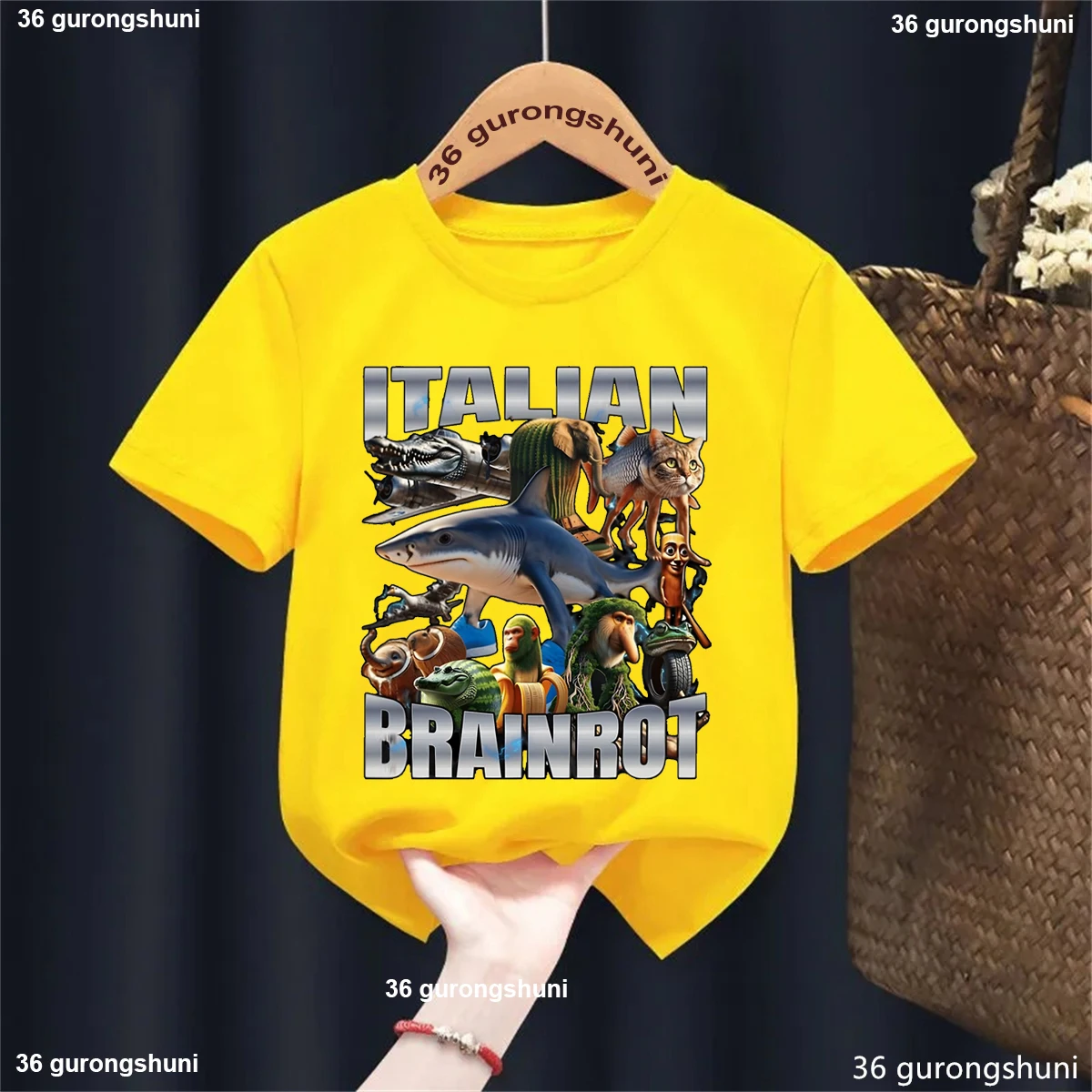 Camiseta infantil de estampado tipo meme con personaje italiano - imagen 4