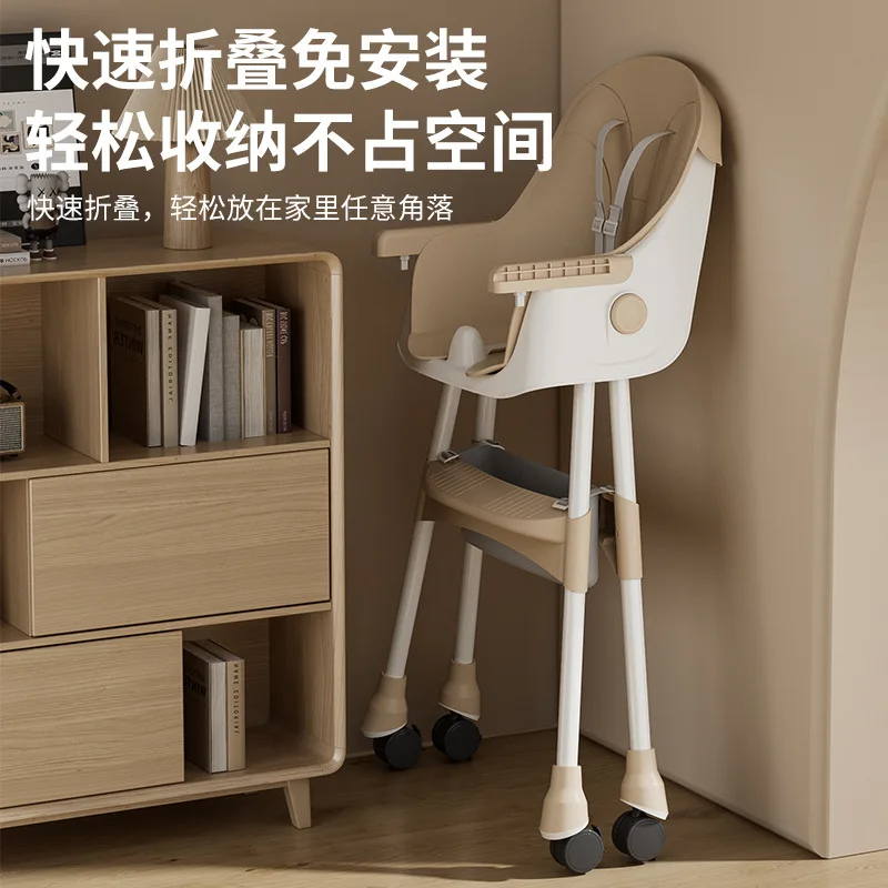 Silla alta de comedor plegable para bebés y niños – portátil - imagen 4