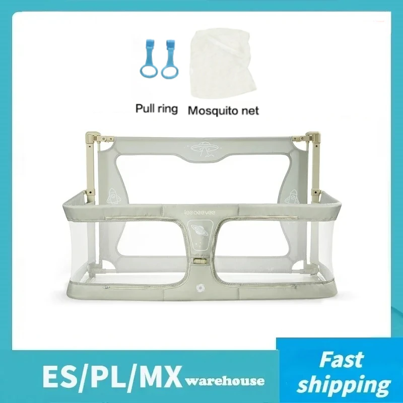 Cuna plegable de viaje con barandilla de seguridad – Modelo compacto - imagen 4