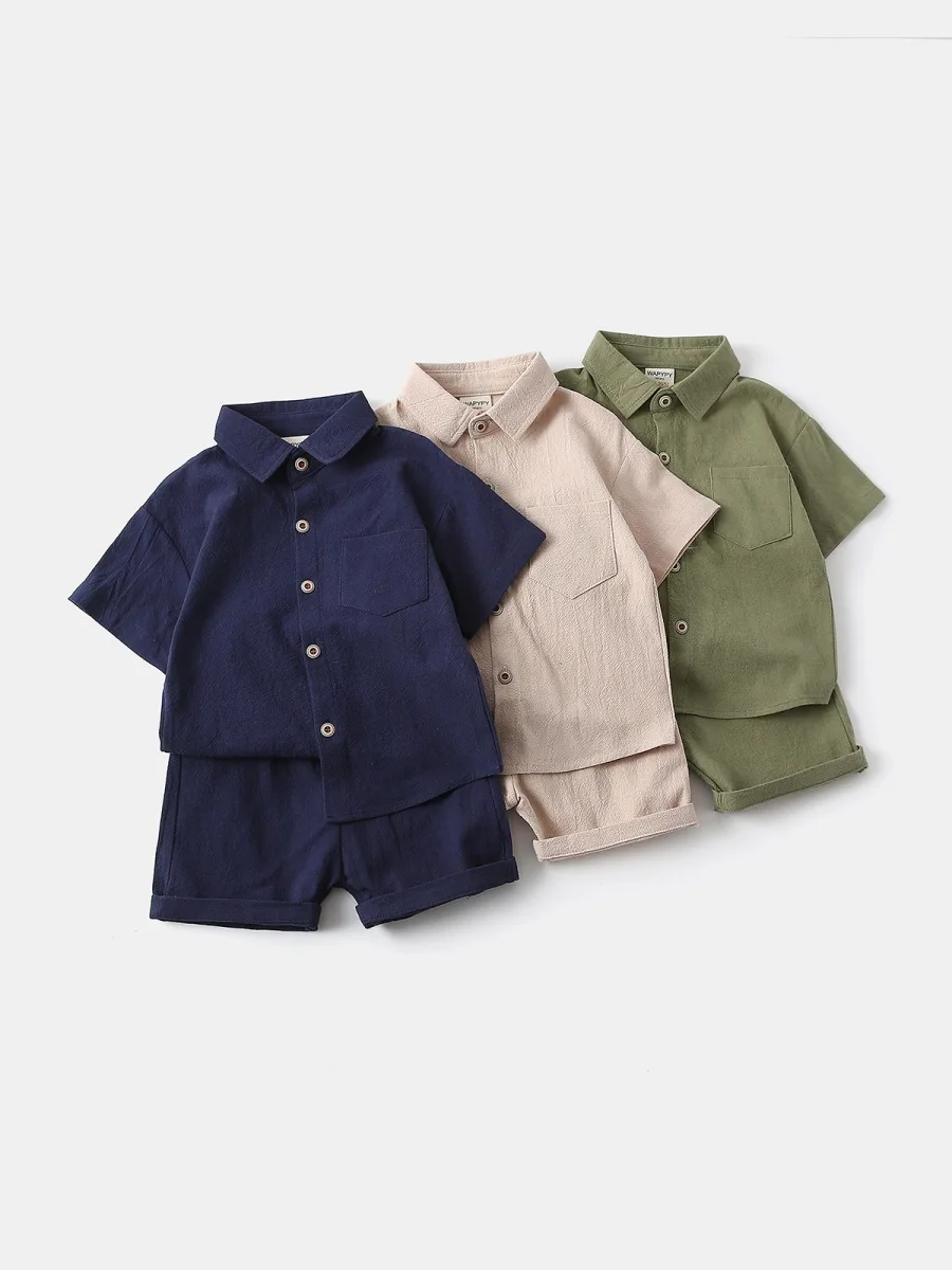 Conjunto verano para niño – Camisa y shorts de algodón