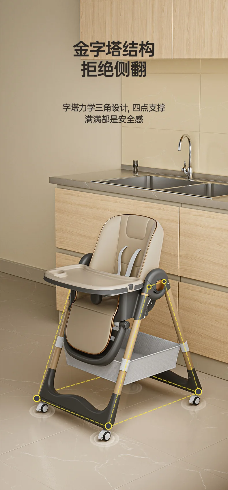 Silla plegada para ahorrar espacio