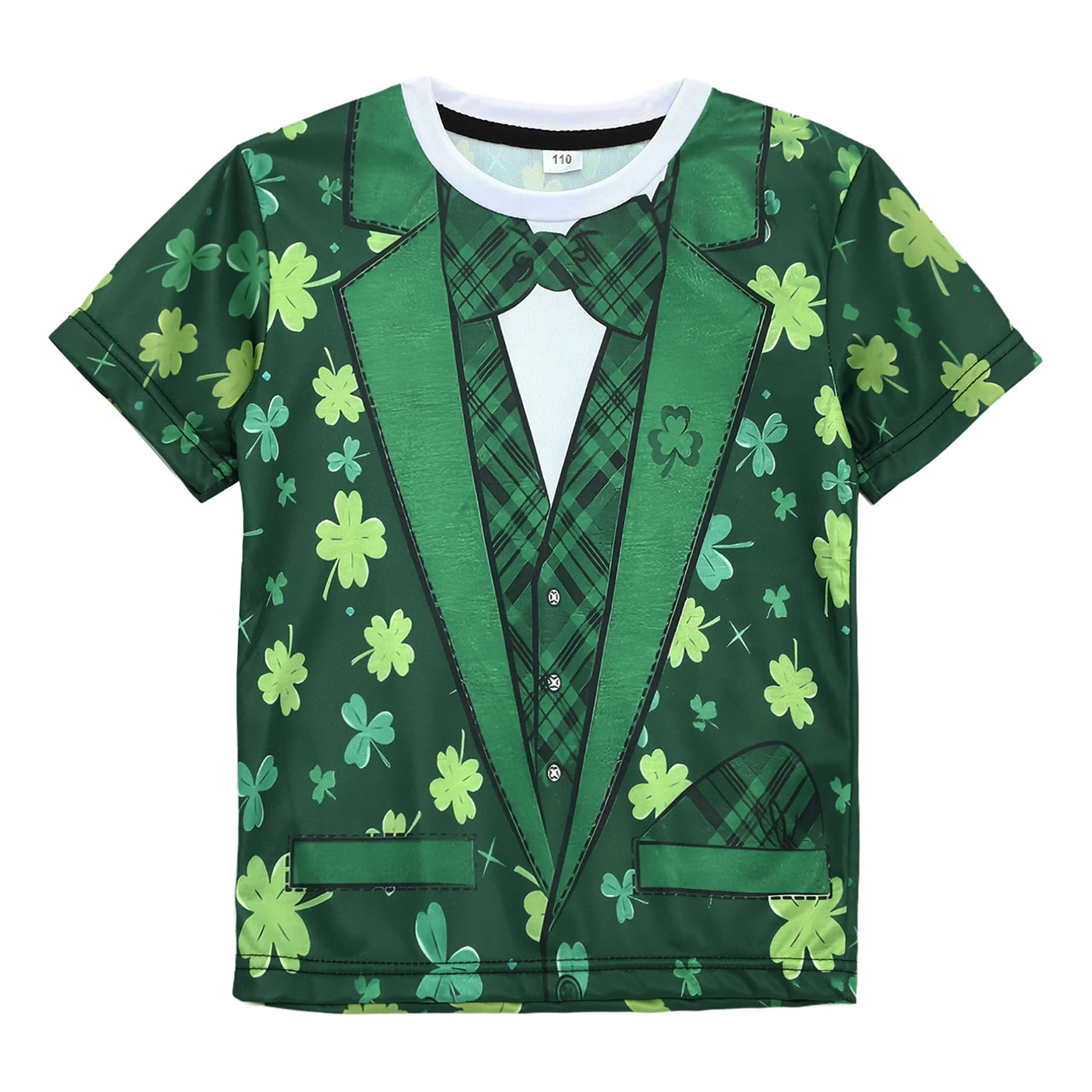 Camiseta infantil San Patricio dos piezas con estampado 3D y cuello - imagen 3