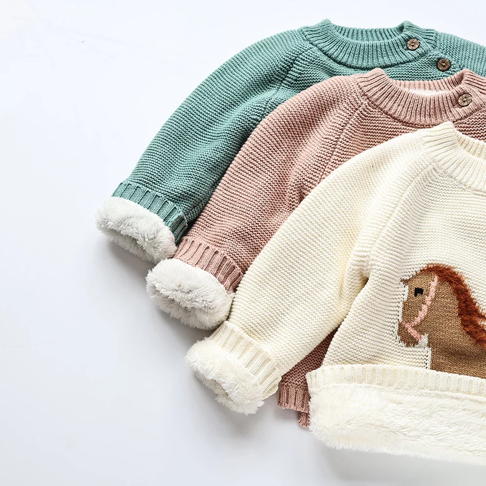 MILANCEL Suéter de invierno con forro polar para niños - imagen 4