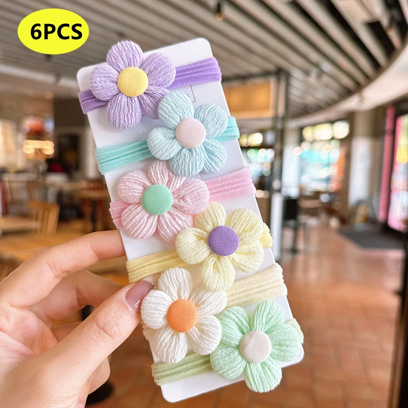 Bandas elásticas infantiles con flores: accesorios para niñas