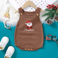 Monos navideños de punto para bebé recién nacido