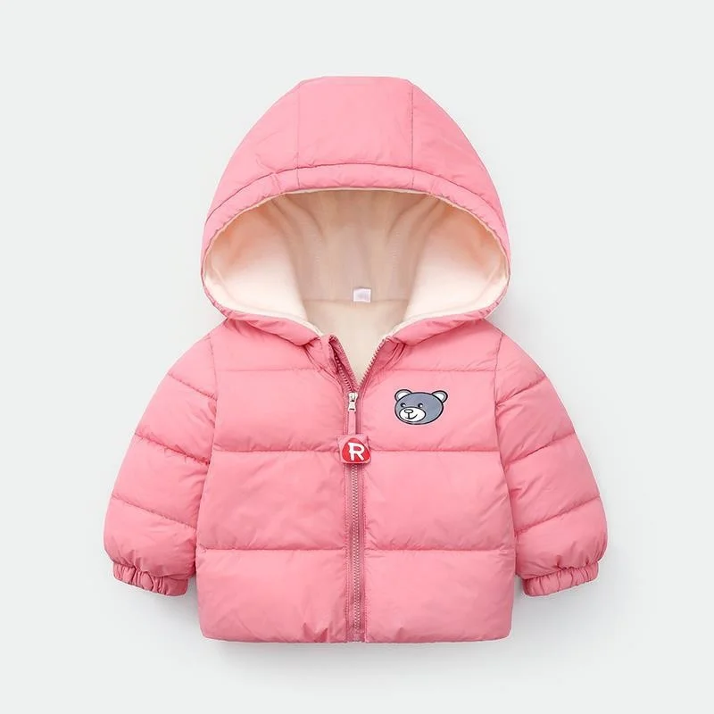 Abrigo acolchado de algodón con capucha para niños en invierno