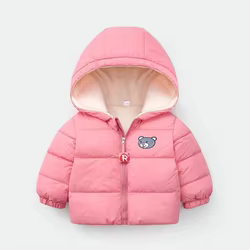 Abrigo acolchado de algodón con capucha para niños en invierno