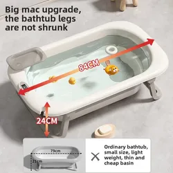 Bañera plegable antideslizante para bebé recién nacido, ducha portátil
