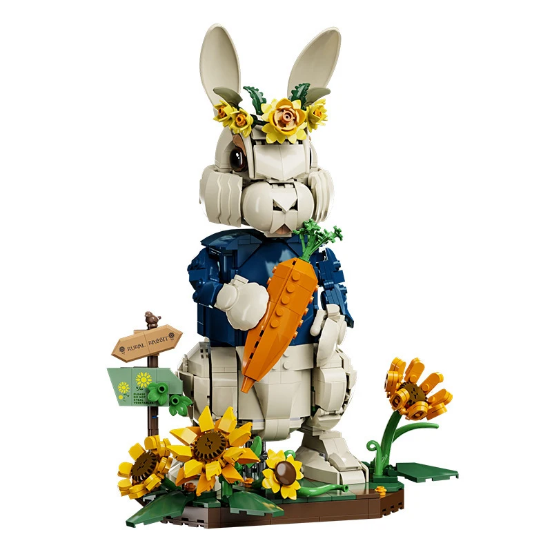 Bloques de construcción Mr. Rabbit con temática de conejos pastorales - imagen 5