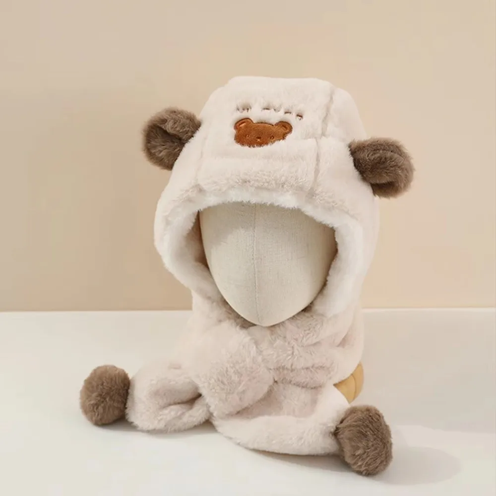 Gorro invierno bebé piel esponjosa bufanda ligera protección auditiva - imagen 3