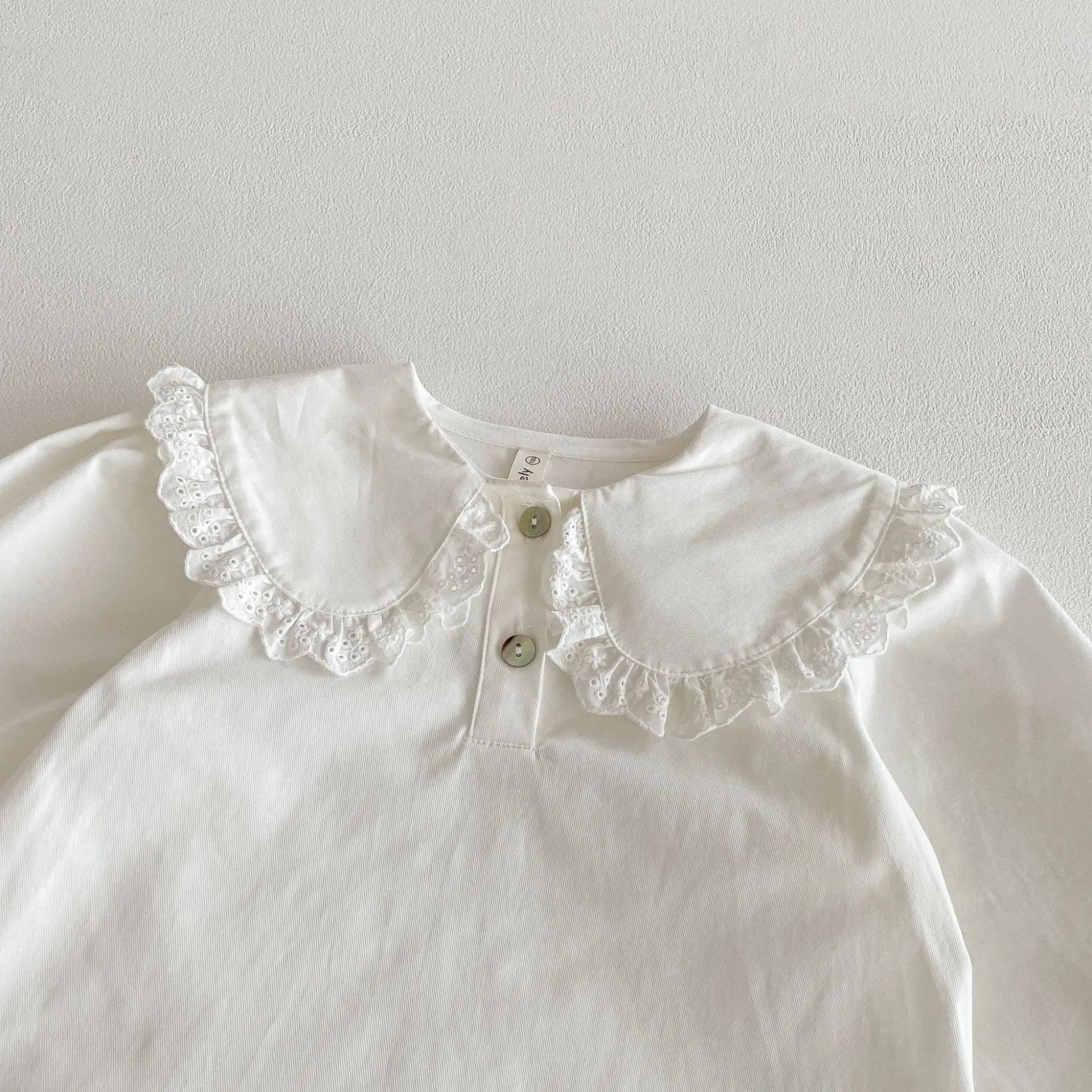 Camiseta encaje manga larga para niña, capa base - imagen 5