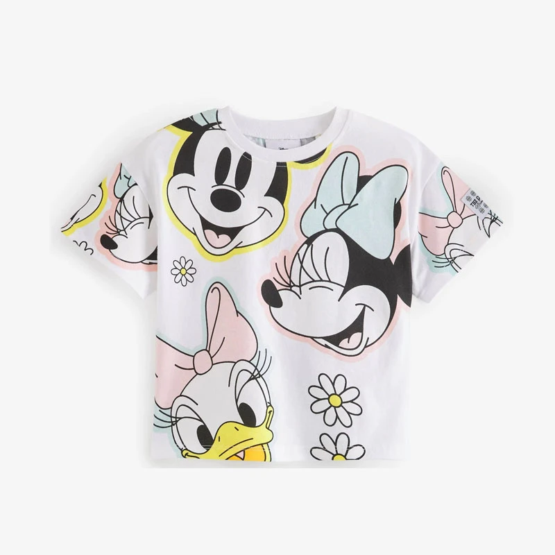 Camiseta estampada infantil Disney de algodón puro para niñas - imagen 4