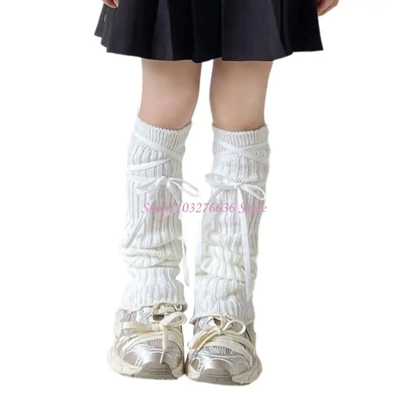 Calcetines con lazo para niñas – calentadores suaves y transpirables - imagen 2