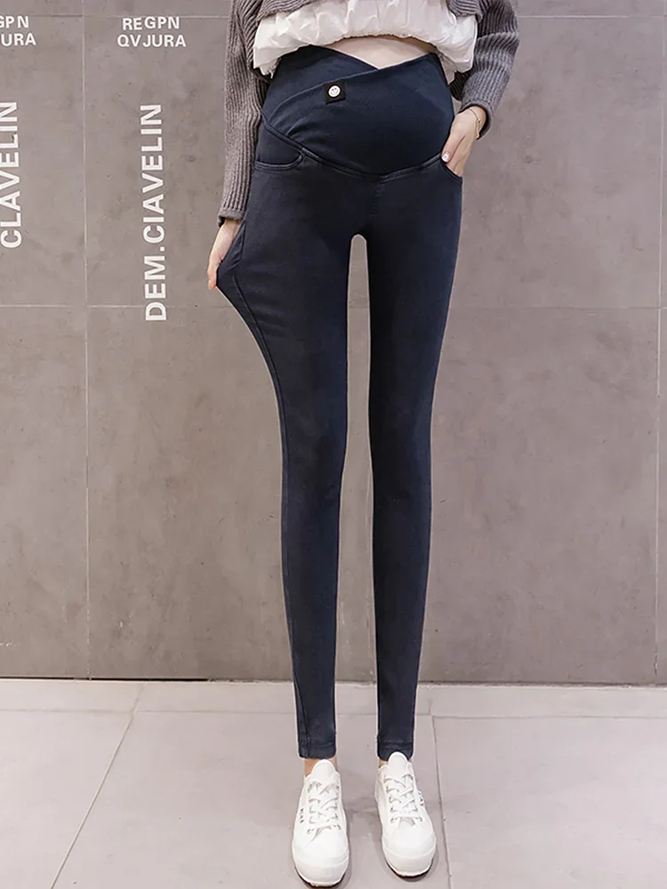 Pantalones vaqueros premamá pitillo elásticos de cintura baja - imagen 5