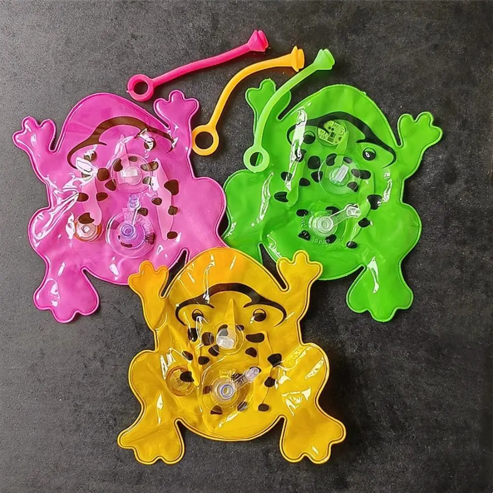 Juguete globo inflable rana luminosa verde para niños