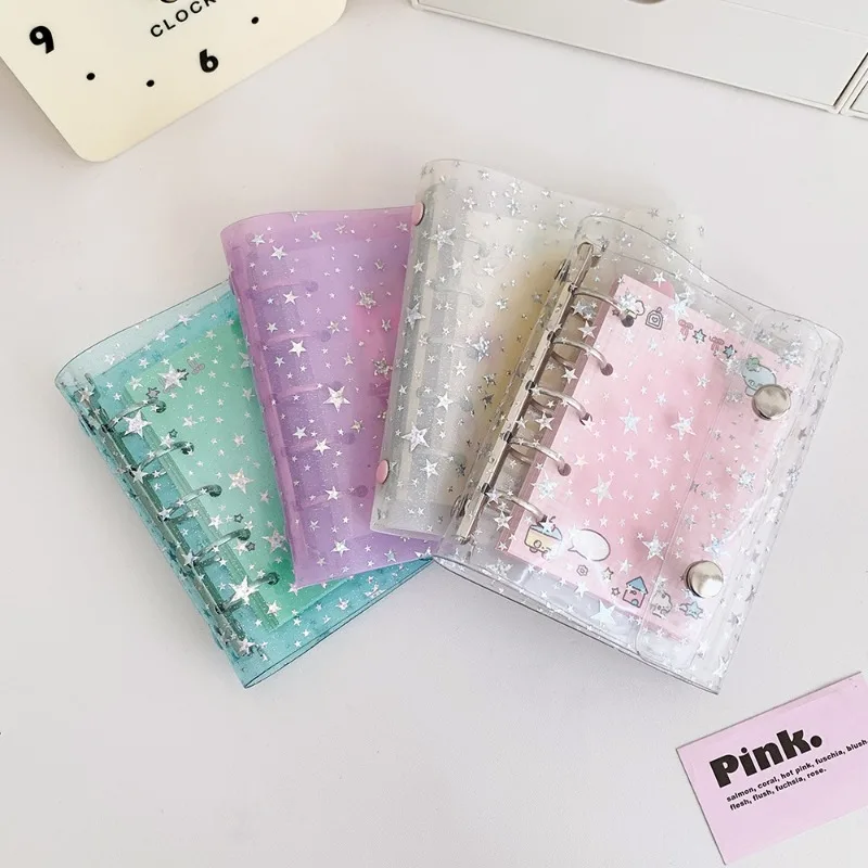 Carpeta transparente con estrella y hojas para cuaderno infantil - imagen 3