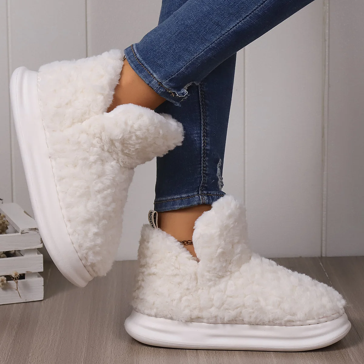 Zapatillas de invierno acolchadas para niñas – Piel sintética suave y suela gruesa - imagen 5