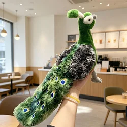 Peluche de pavo real con pelaje realista, regalo para el hogar