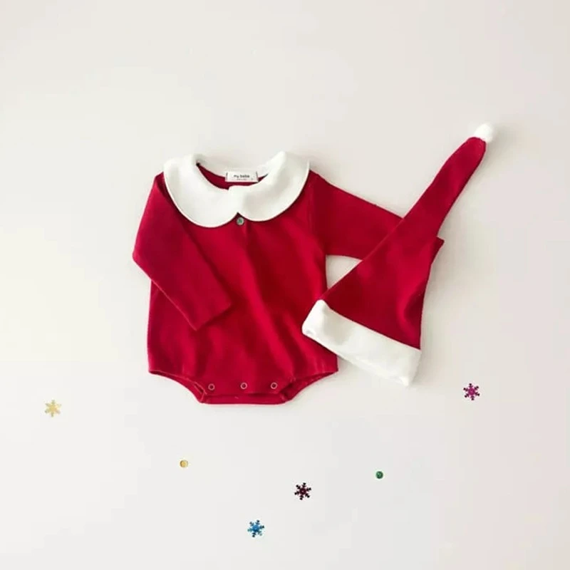 Mameluco unisex para bebé con bonete de manga larga