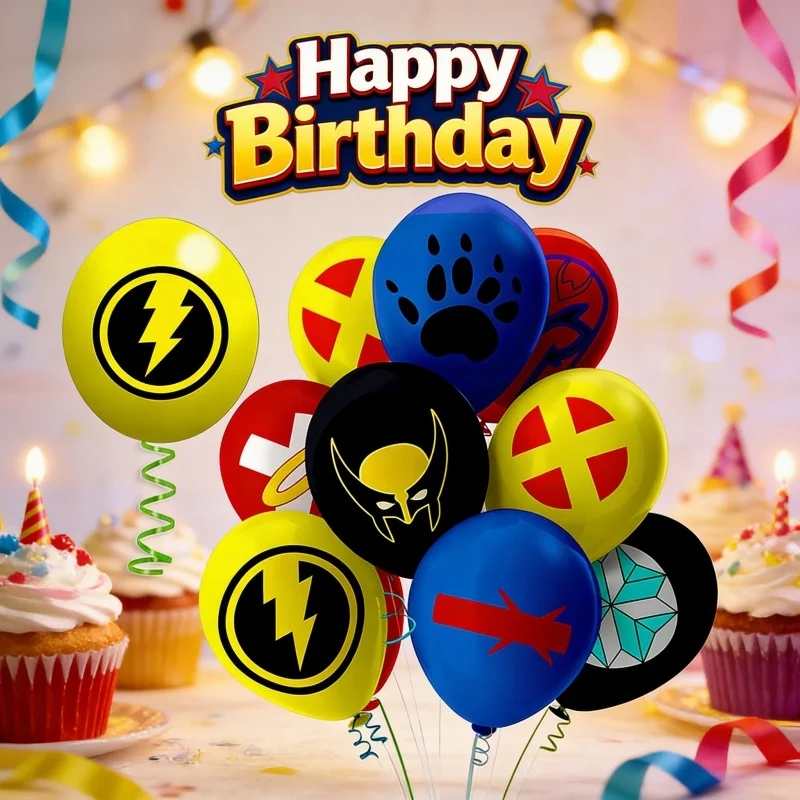 Globos X-Men 97 de látex para fiesta infantil y lluvia de regalos - imagen 3