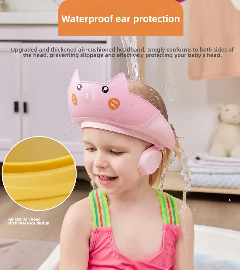 Gorro en uso durante el baño