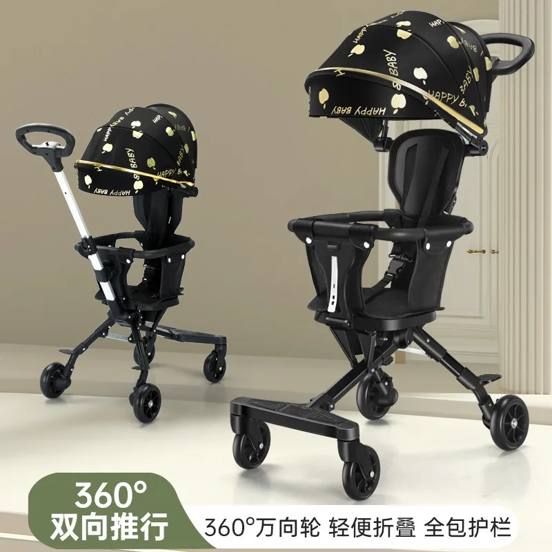 Carro de bebé ligero y plegable bidireccional para paseos cómodos - imagen 4