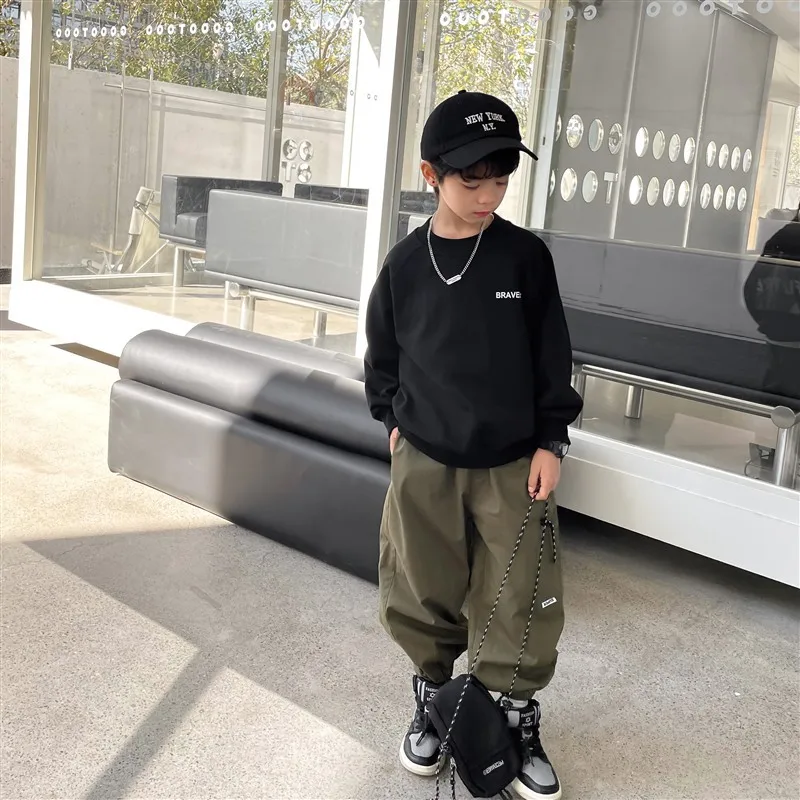 Pantalones cargo resistentes al viento para niño con bolsillos - imagen 4