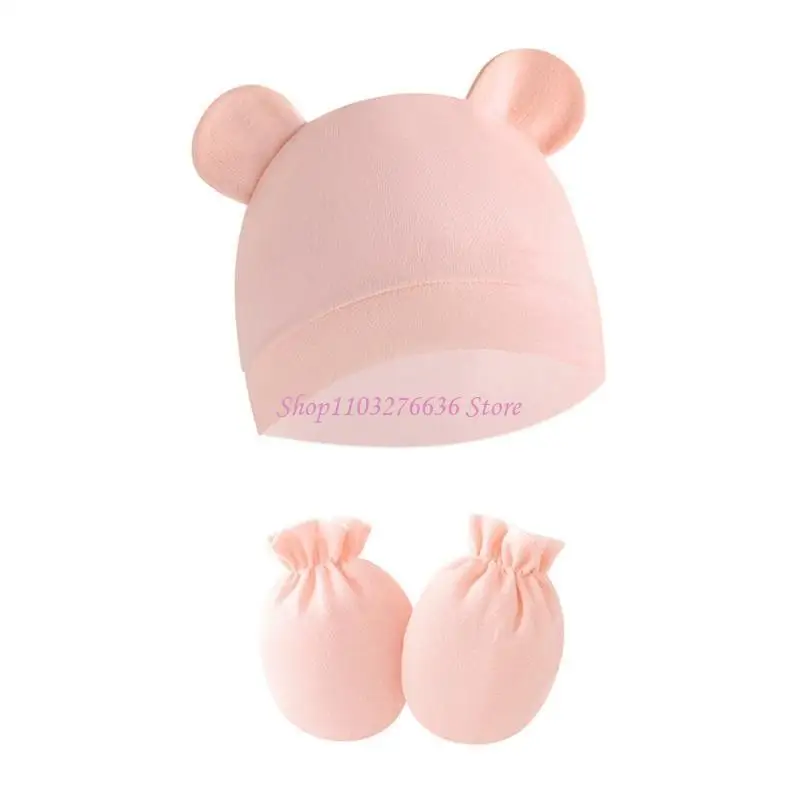 Guantes antiarañazos y gorro para recién nacido, set protector - imagen 5