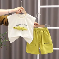 Conjunto veraniego de bebé niña: chaleco sin mangas y pantalón corto