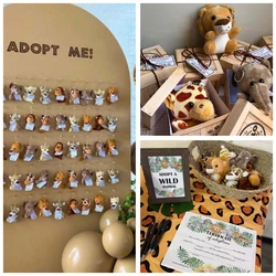 Llavero de peluche safari con mini animales de la selva