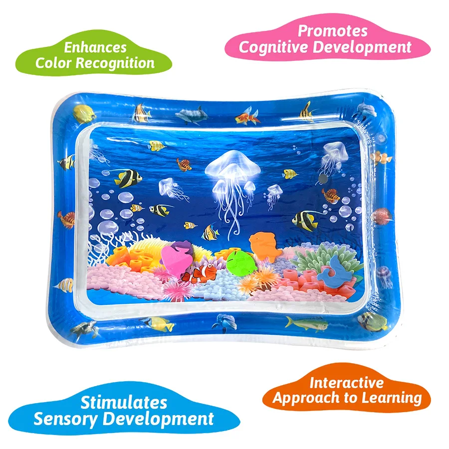 Esterilla de juego de agua para bebé con cojín inflable - imagen 3