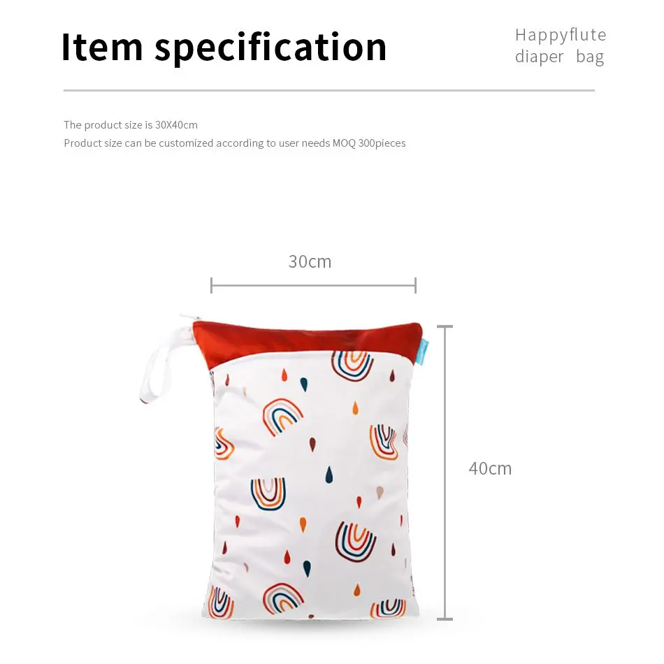 HappyFlute Bolsa impermeable reutilizable con Snap Handle para pañales - imagen 4