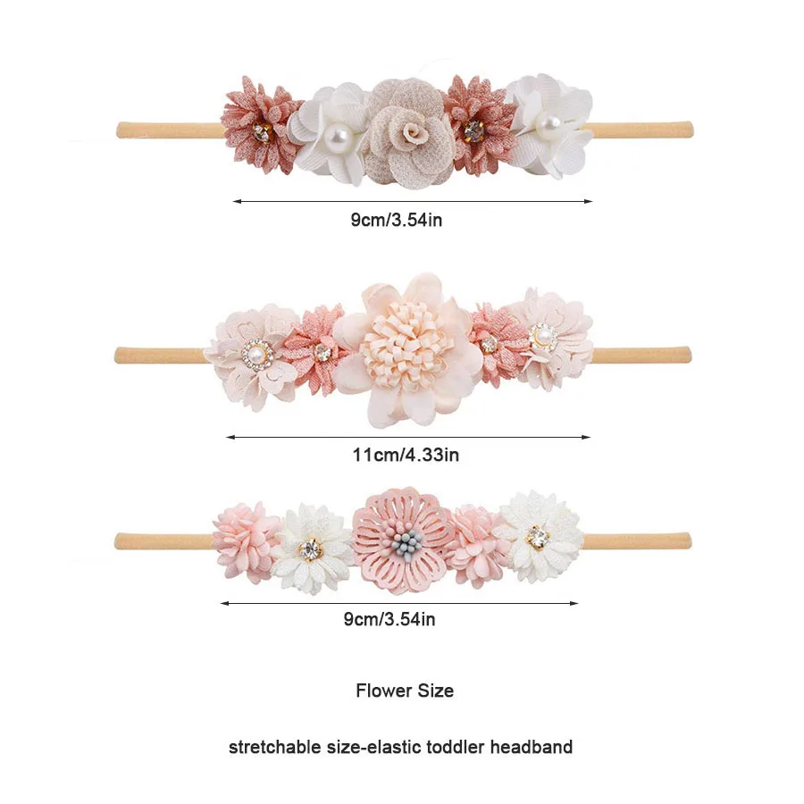 Diadema floral suave para bebé