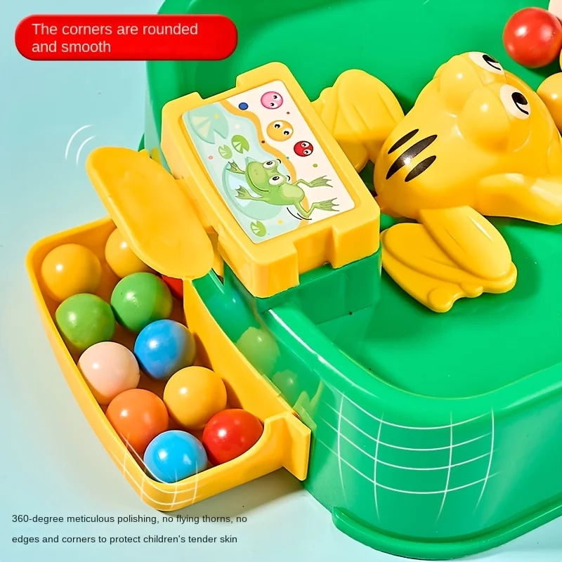 Juego educativo con rana que come frijoles, rompecabezas de mesa - imagen 2