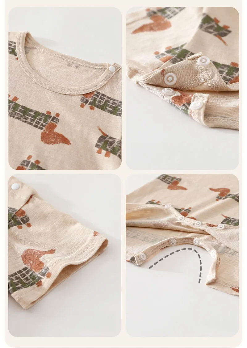 Mono veraniego de una pieza para bebé con estampado animal - imagen 5
