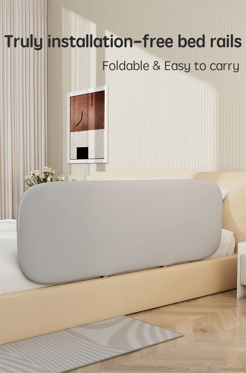 Barandilla de seguridad plegable para cama de bebé