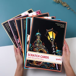 Kit papel para raspar A4 paisajes del mundo – Manualidades para niños