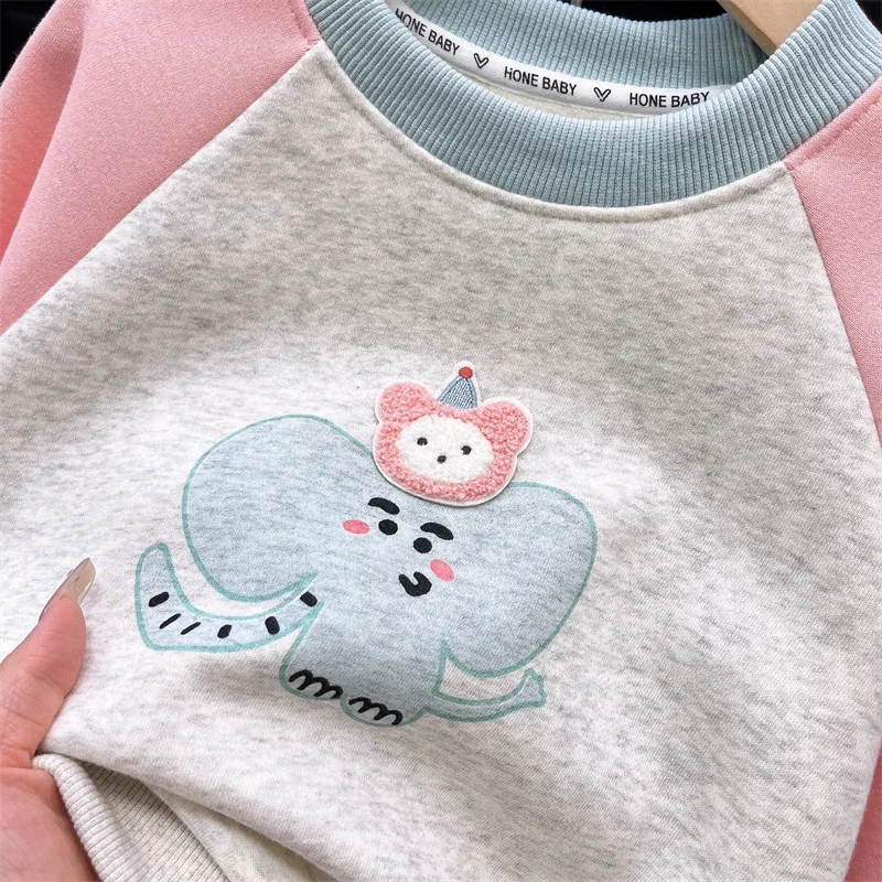 Conjunto de terciopelo grueso para bebé cálido de invierno