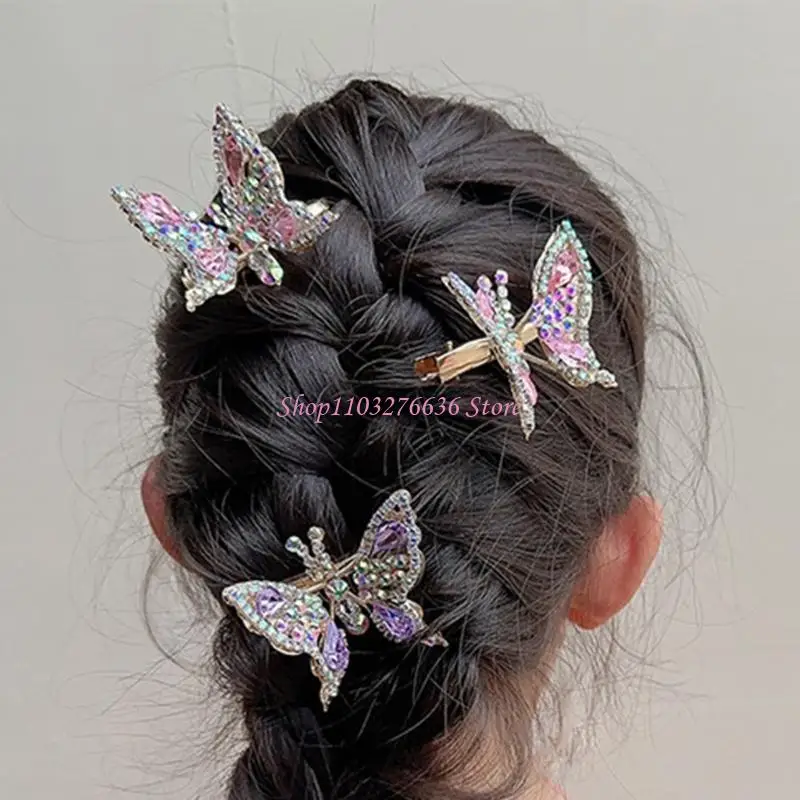 Horquillas mariposa con lazo princesa para niña - imagen 5