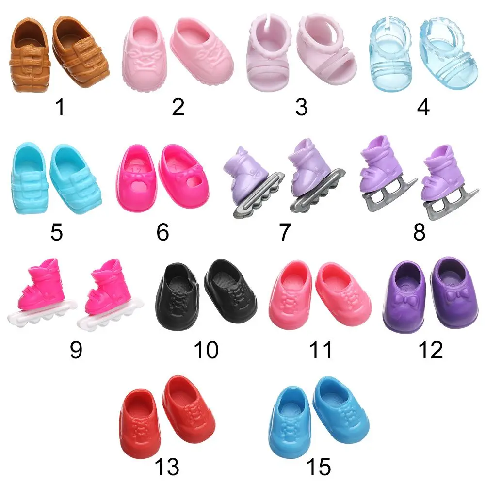 Zapatos de moda para muñeca, vista lateral