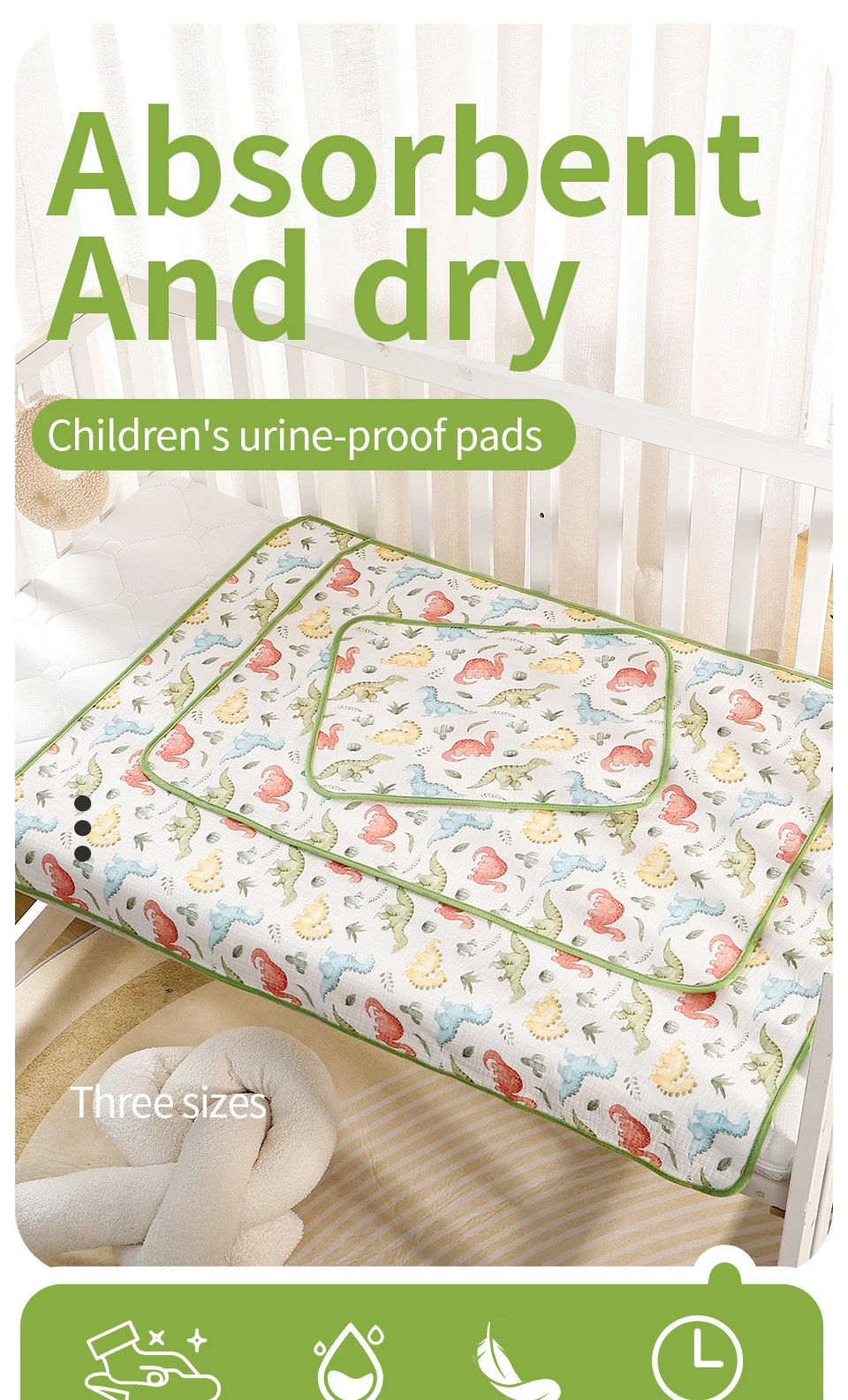 Alfombrilla cambiador plegable impermeable para bebé
