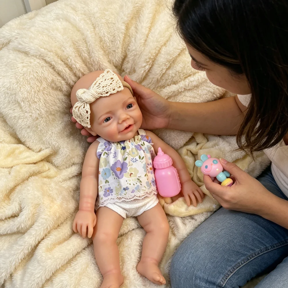 Muñeca bebé Reborn de silicona realista con cuerpo lavable - imagen 4