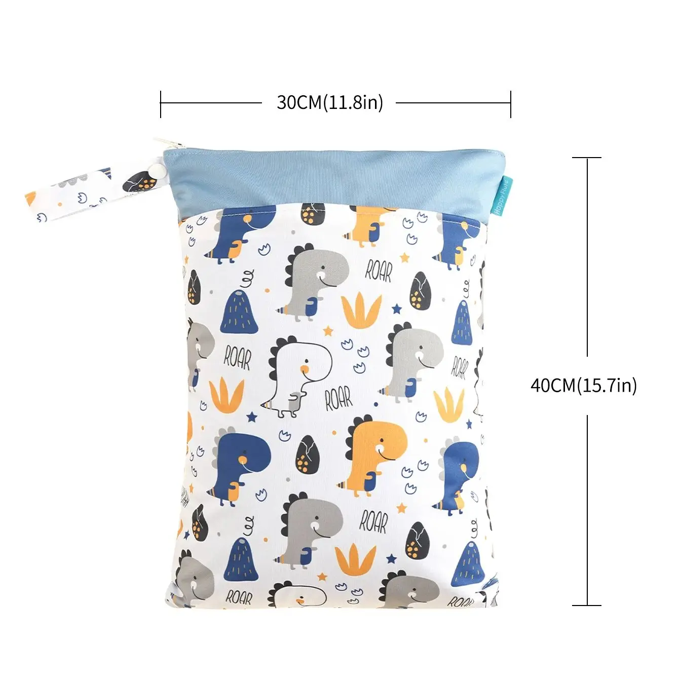 HappyFlute Wetbag impermeable 30×40 cm con asa para pañales