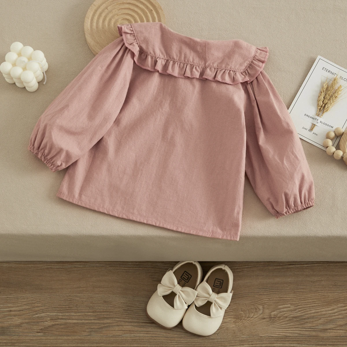 Blusa manga larga infantil VISgogo – Cuello redondo para niño