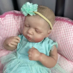 LouLou Reborn – Muñeca bebé durmiente de silicona con piel 3D