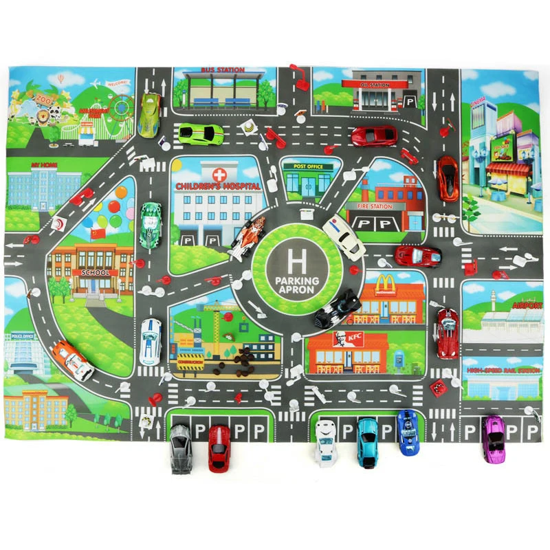 Alfombra de carretera infantil de tráfico para juegos de ciudad - imagen 5