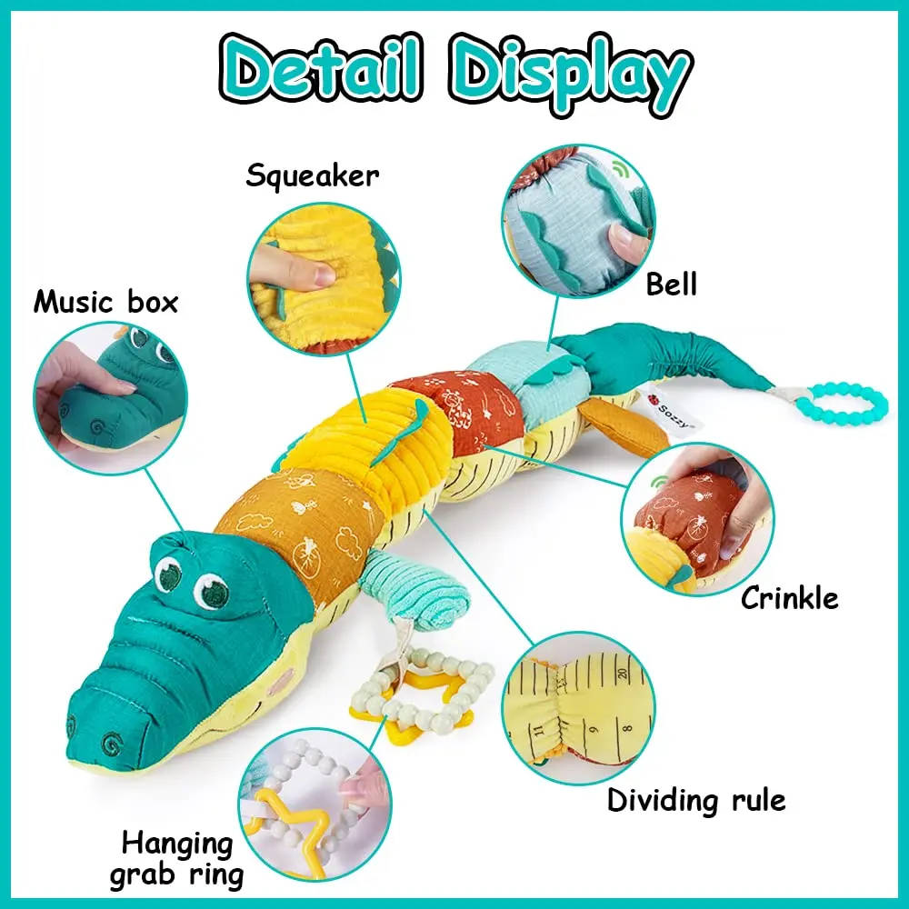 Cocodrilo peluche musical suave para bebé - imagen 4