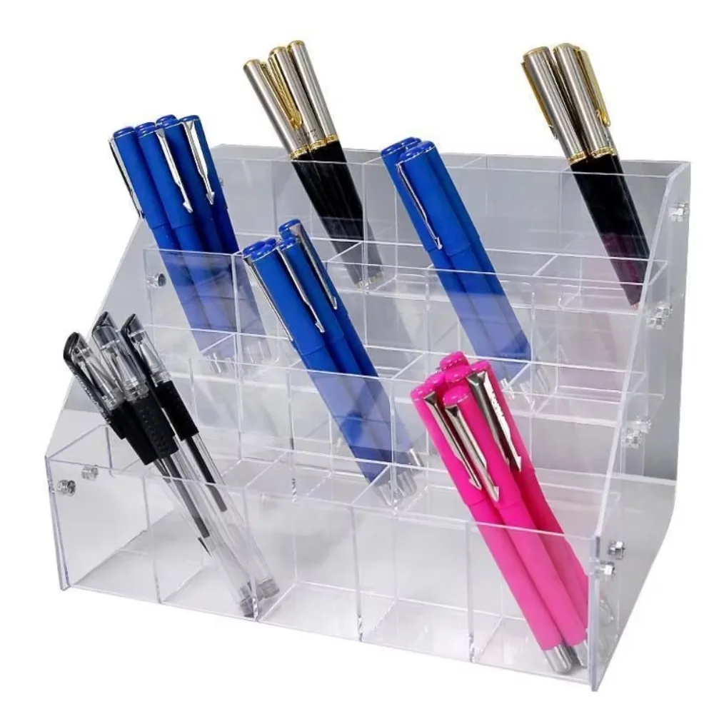 Organizador de rotuladores acrílico transparente – Estante de 5 niveles para papelería