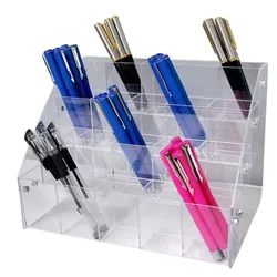 Organizador de rotuladores acrílico transparente – Estante de 5 niveles para papelería