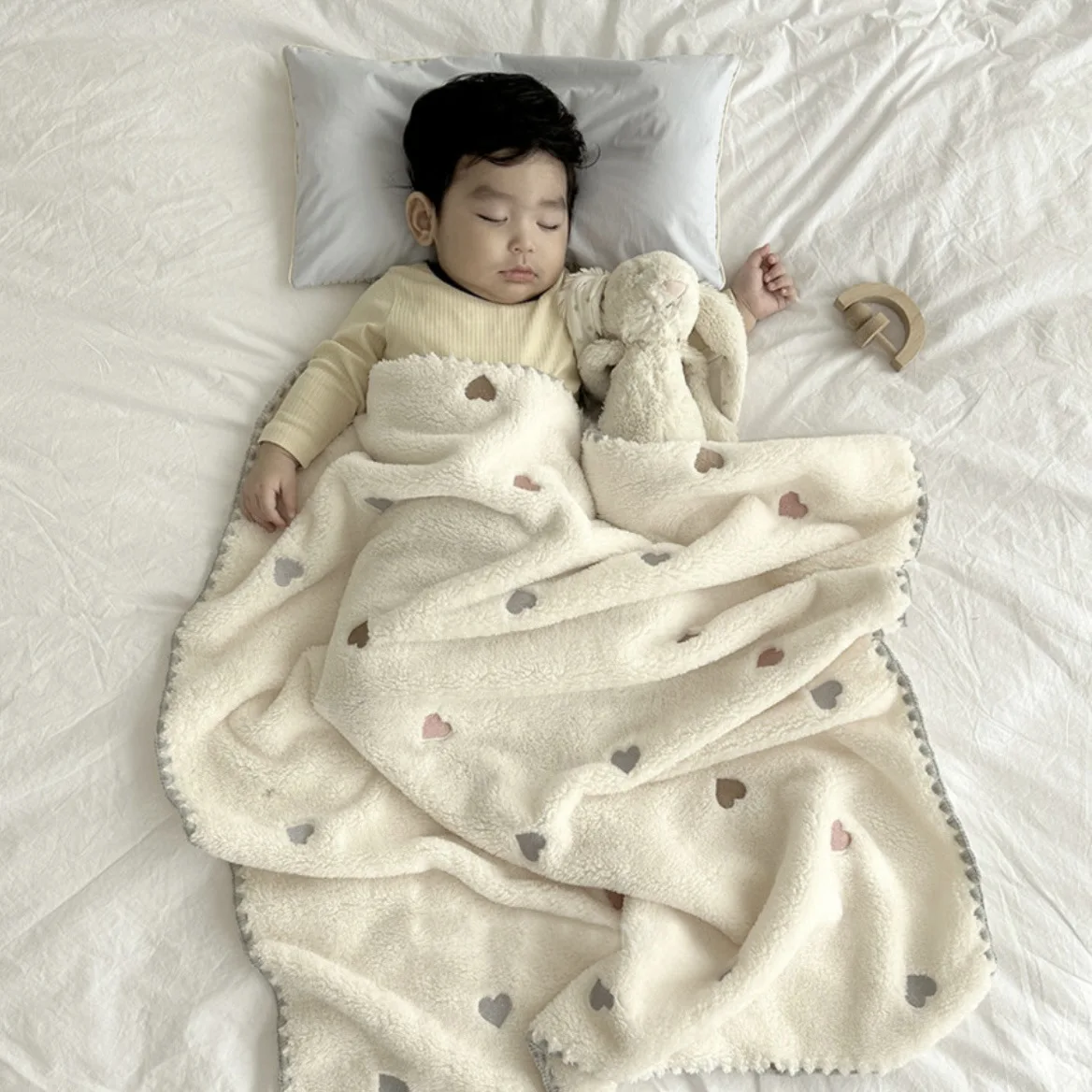 Manta de lana suave para bebé – Para cochecito y cuna - imagen 5